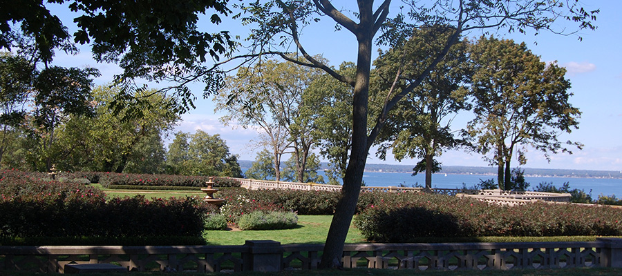 The gardens at the Sands Point Preserve