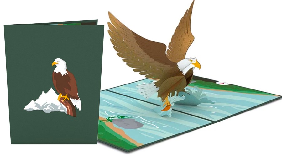 3D Bald Eagle Card